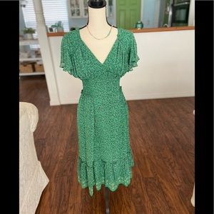 Max Studio Flutter Sleeve Midi Dress S